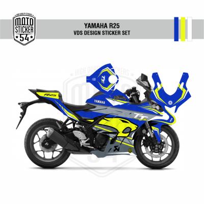 2019 Yamaha R25 VDS Design Görsel Mavi Sarı Beyaz