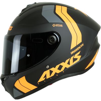 Axxis Draken S Slide Mat Fosfor Turuncu-SİYAH VİZÖR HEDİYELİ
