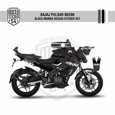 Bajaj Pulsar NS200 Black Mamba Design Gri Görsel Beyaz