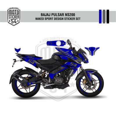 Bajaj Pulsar NS200 Naked Sport Design Görsel Lacivert - Gri - Siyah