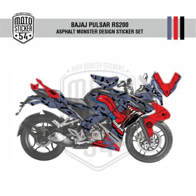 Bajaj Pulsar RS200 Asphalt Monster Design Görsel Mavi