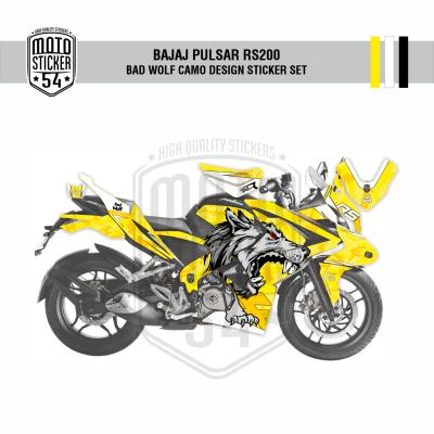 Bajaj Pulsar RS200 Bad Wolf Camo Design Görsel Sarı