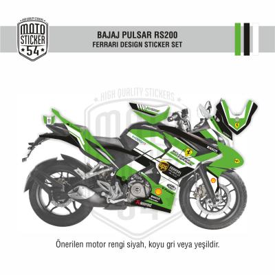 Bajaj Pulsar RS200 Ferrari Görsel Yeşil