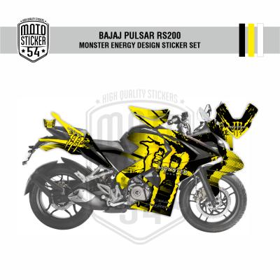 Bajaj Pulsar RS200 Monster Energy Design Görsel Sarı