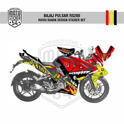 Bajaj Pulsar RS200 Rossi Shark Design Görsel Kırmızı