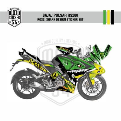 Bajaj Pulsar RS200 Rossi Shark Design Görsel Yeşil