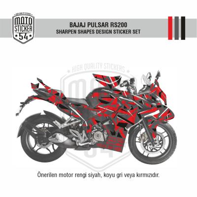 Bajaj Pulsar RS200 Sharpen Shapes Design Görsel Kırmızı 1