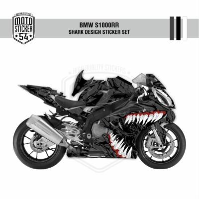 BMW S1000RR SHARK DESIGN STICKER SET - KOYU GRİ