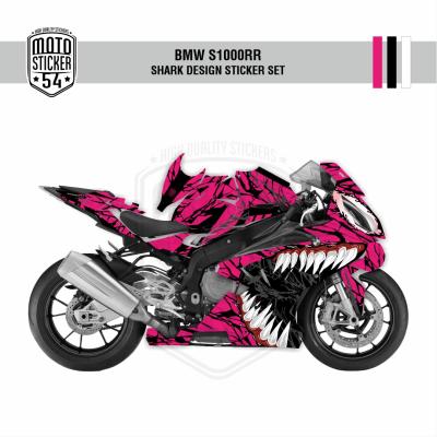 BMW S1000RR SHARK DESIGN STICKER SET - PEMBE
