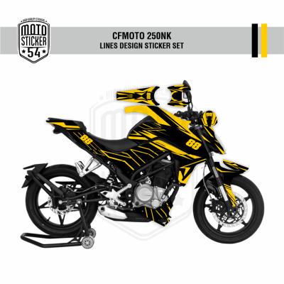CFMOTO 250NK Lines Design 88 Görsel Siyah Koyu Sarı