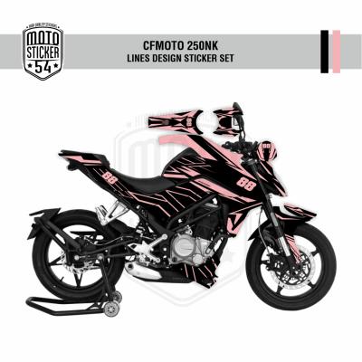 CFMOTO 250NK Lines Design 88 Görsel Siyah Toz Pembe