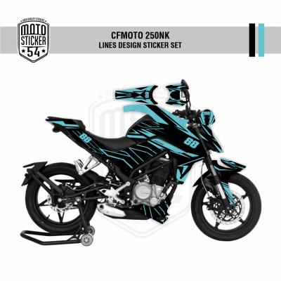 CFMOTO 250NK Lines Design 88 Görsel Siyah Turkuaz
