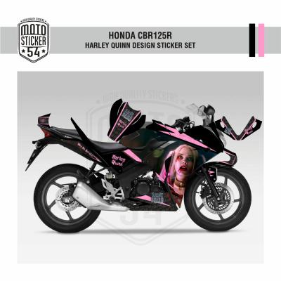 Honda CBR125R Harley Quinn Design Görsel Siyah Pembe 1.png