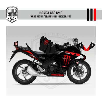 Honda CBR125R VR46 Monster Design Siyah Görsel 1