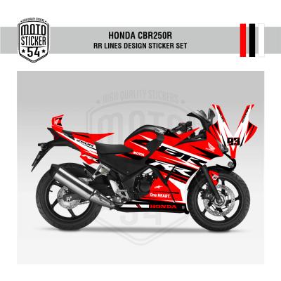 Honda CBR250R Çift Farlı RR Lines Design Görsel Kırmızı 1.png