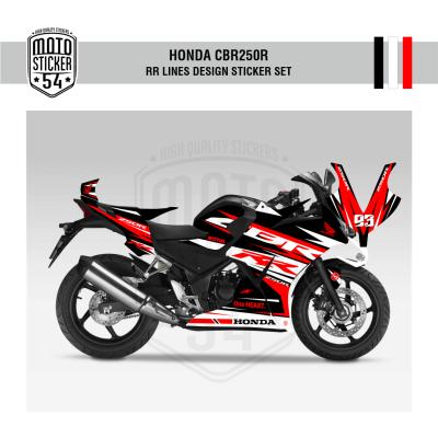 Honda CBR250R Çift Farlı RR Lines Design Görsel Siyah 2.png