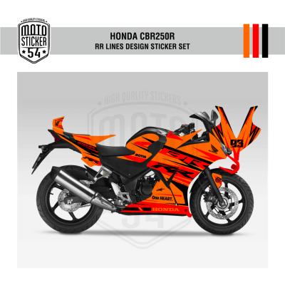 Honda CBR250R Çift Farlı RR Lines Design Görsel Turuncu 3.png