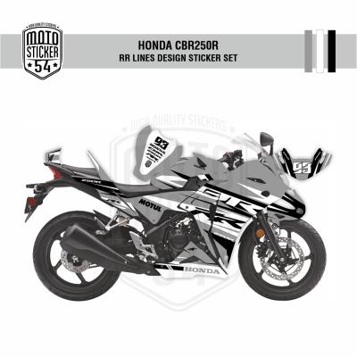 Honda CBR250R RR Lines Design Gri Beyaz Siyah Görsel 1.png