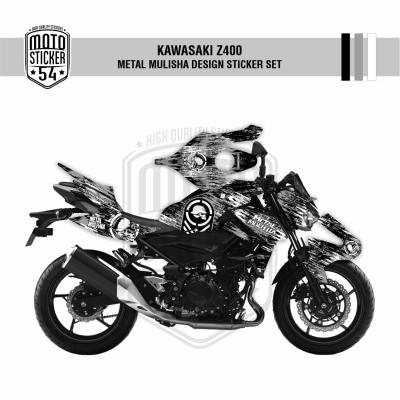 KAWASAKI Z400 METAL MULISHA DESIGN STICKER SET 