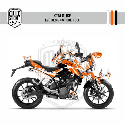 KTM Duke Eski Kasa Evo Design Görsel Beyaz Turuncu