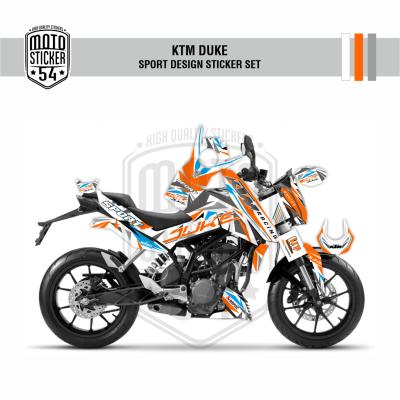 KTM Duke Eski Kasa Sticker Stunt Tasarım Görsel Beyaz