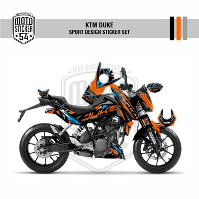 KTM Duke Eski Kasa Sticker Stunt Tasarım Görsel Siyah