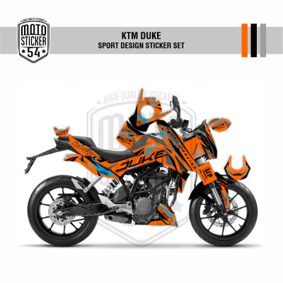 KTM Duke Eski Kasa Sticker Stunt Tasarım Görsel Turuncu