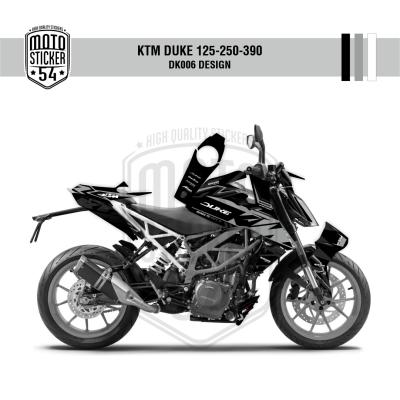 KTM Duke v2 DK006 Design Görsel Siyah Gri Beyaz