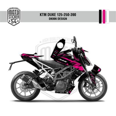 KTM Duke v2 DK006 Design Görsel Siyah Pembe Beyaz