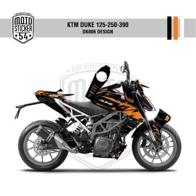 KTM Duke v2 DK006 Design Görsel Siyah Turuncu Beyaz