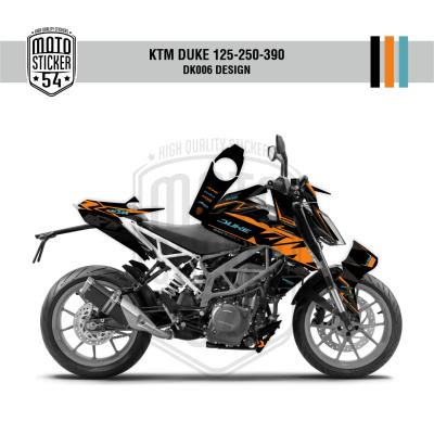 KTM Duke v2 DK006 Design Görsel Siyah Turuncu Turkuaz