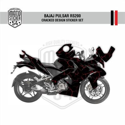 RS 200 CRACKED DESIGN SİYAH- KIRMIZI
