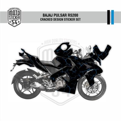 RS 200 CRACKED DESIGN SİYAH- MAVİ