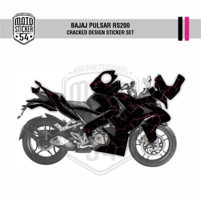 RS 200 CRACKED DESIGN SİYAH- PEMBE