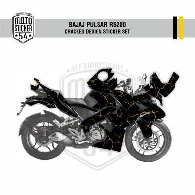 RS 200 CRACKED DESIGN SİYAH- SARI