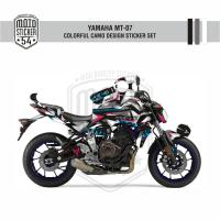 Yamaha MT 07 Colorful Camo Design Görsel 1