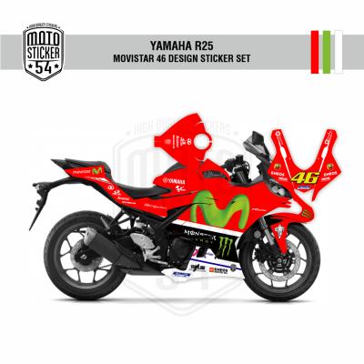 Yamaha R25 2019 Movistar Design Görsel Kırmızı