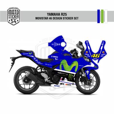 Yamaha R25 2019 Movistar Design Görsel Lacivert