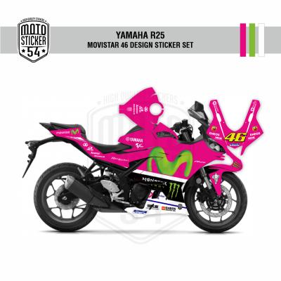 Yamaha R25 2019 Movistar Design Görsel Pembe