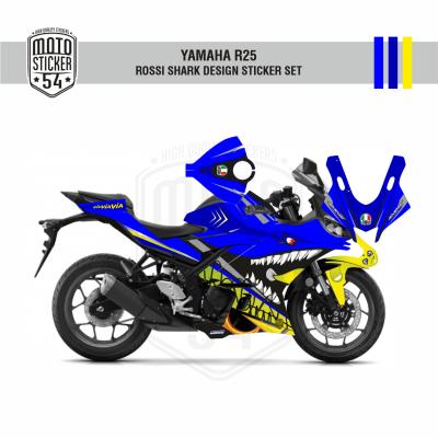 Yamaha R25 2019 Rossi Shark Design Mavi Görsel Lacivert