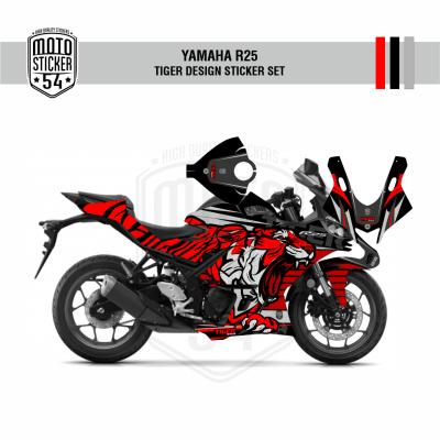 Yamaha R25 2019 Tiger Design Görsel Kırmızı 1