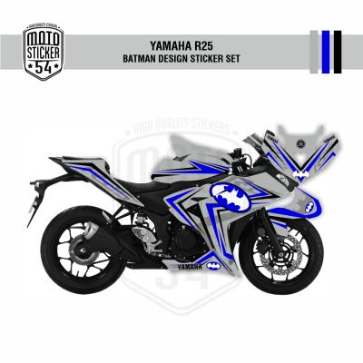 Yamaha R25 Eski Kasa Batman Design Görsel Gri Lacivert