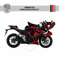 Yamaha R25 Eski Kasa Batman Design Görsel Siyah Kırmızı