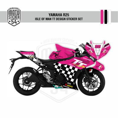 Yamaha R25 Eski Kasa Isle of Man TT Design Görsel Pembe