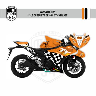 Yamaha R25 Eski Kasa Isle of Man TT Design Görsel Turuncu