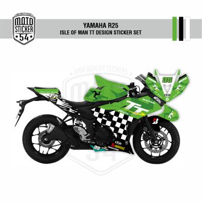 Yamaha R25 Eski Kasa Isle of Man TT Design Görsel Yeşil