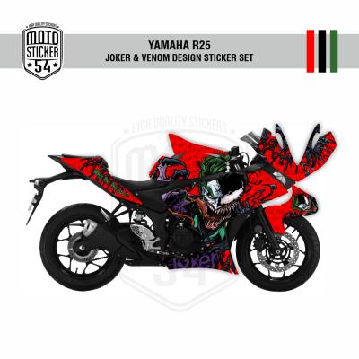 Yamaha R25 Eski Kasa Joker & Venom Design Görsel Kırmızı