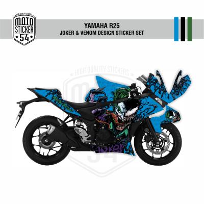 Yamaha R25 Eski Kasa Joker & Venom Design Görsel Mavi