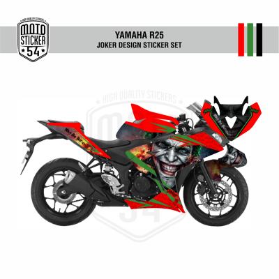 Yamaha R25 Eski Kasa Joker Design Görsel Kırmızı Yeşil