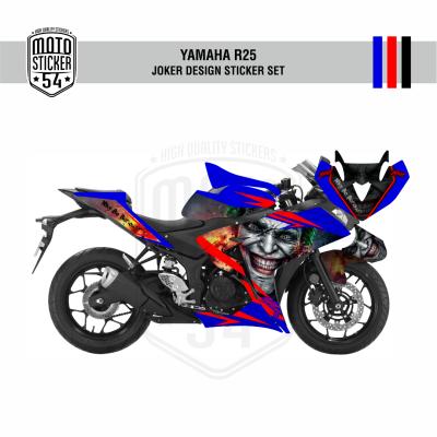 Yamaha R25 Eski Kasa Joker Design Görsel Lacivert Kırmızı